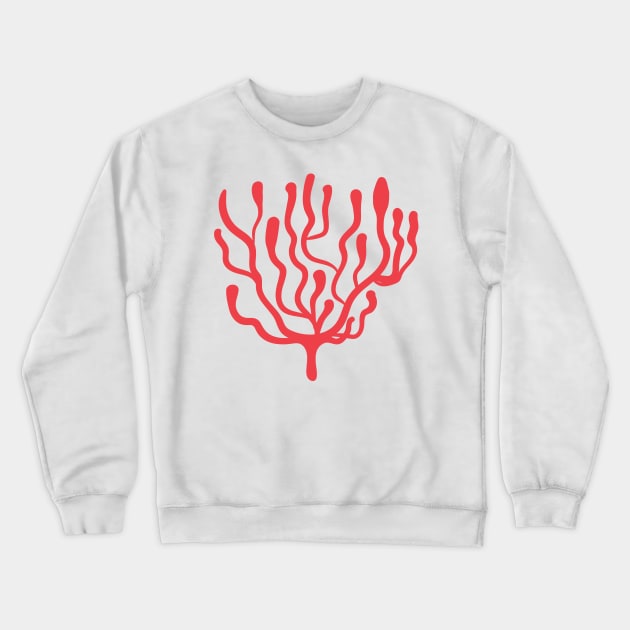 Red Coral Crewneck Sweatshirt by SWON Design